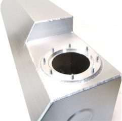 High capacity anti-surge alloy fuel tank