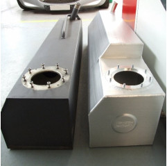 High capacity anti-surge alloy fuel tank